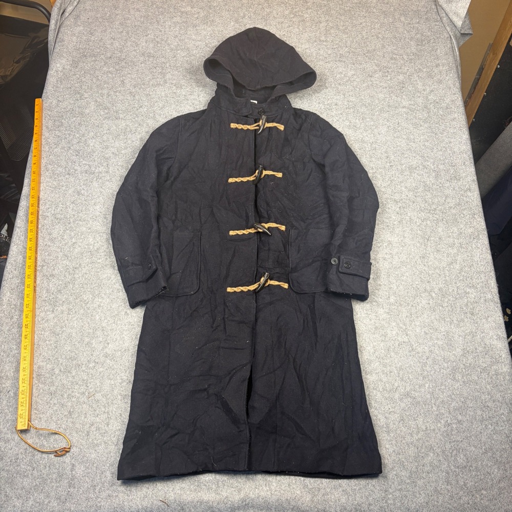 Uniqlo Ines De La Fressange Navy Blue Wool Blend Toggle Duffle Coat XS